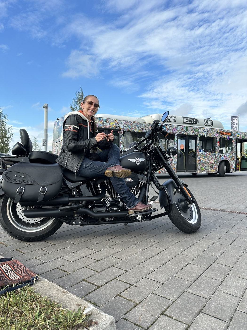 On a motorcycle ride
